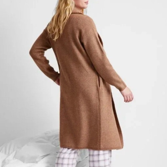 State of Day Cardigan Duster Womens Knit Long Sleeve Med Green NWT Maxi Sweater - Picture 3 of 6